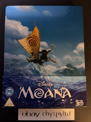 Moana (2016) Rare UK Blu Ray Steelbook Disney Classic #55 - 3D & 2D - Image 1 of 4