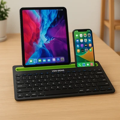 Ven-Dens Multi-Device Wireless Keyboard | Slim, Quiet Typing, Long Battery - Image 1 of 4