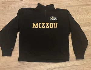Missouri Tigers MU Hombres Cuarto Cremallera Pullover Talla XL Jansport Sudadera Negra - Imagen 1 de 7