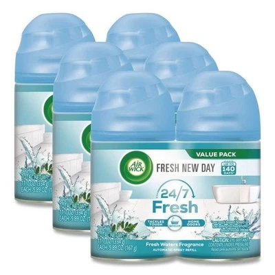 Air Wick Freshmatic Ultra Automatic Spray Refill, Fresh Waters, 5.89 oz, 6/CT - Image 1 of 4
