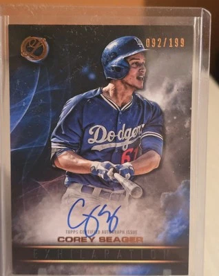 Corey Seager 2016 Topps Legacies Of Baseball Rookie Auto 92/199 RC  Dodgers  - Image 1 of 3