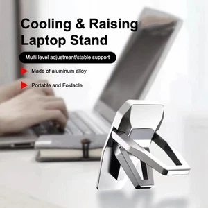 Adjustable Laptop Stand 2PCS Notebook Holder Portable Riser Cooling Bracket - Afbeelding 1 van 18