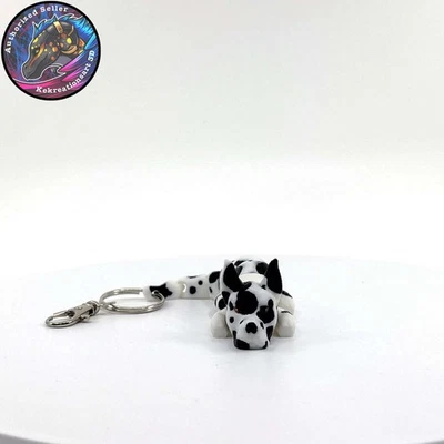 Gran Llavero Danés Perro Cremallera Tirador Flexi Inquieto Lindo Cachorro Articulado 3D Foto 1 de 4