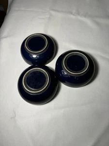 Set of 3 Sango Nova Blue Coupe Cereal Bowls Rare Replacement - Picture 1 of 4