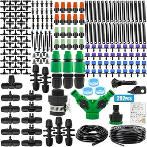 292pc Garden Drip Irrigation Kit 45M Hose Auto Water System Patio Lawn - Picture 1 of 7
