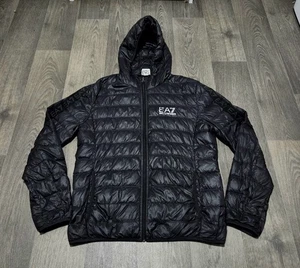 Emporio Armani EA7 ' Hooded & Padded ' Jacket - Mens XL - Black - Picture 1 of 8