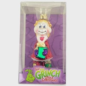 Glass Cindy Lou Who - Grinch Stole Christmas Ornament Gift Blown Boxed 2004 - Picture 1 of 12