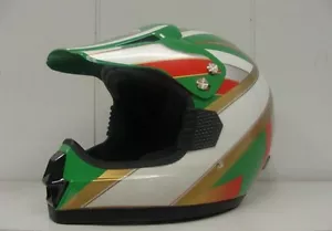 KYLIN KY-112 MOTORCROSS HELMET GREEN WITH RED & SILVER (X-LARGE) DOT APPROVED - Picture 1 of 1