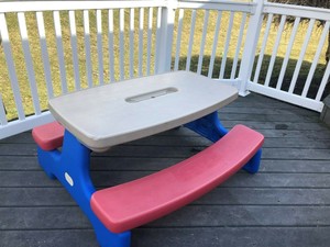 little tikes brown picnic table