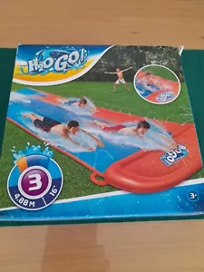 Bestway H2OGO Water Slip N Slide Kids Triple Lanes Inflatable Splash Pad Outdoor - Picture 1 of 5
