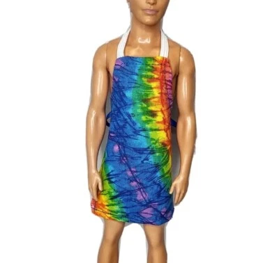 #3 Фартук Rainbow галстук краситель Summer ручной работы одежды подходит моды кукла 11,5 «12» 1/6 - Изображение 1 из 2