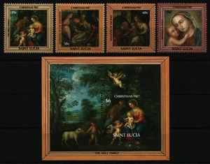 St. Lucia 1987 - Mi-Nr. 904-907 & Block 55 ** - MNH - Weihnachten / X-mas - Bild 1 von 1
