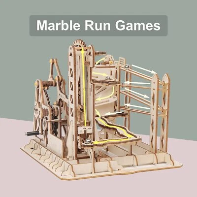 ROKR Roller Coaster Lift Coaster DIY 3D Wooden Puzzle Model Craft Kits for Teen - Image 1 of 4