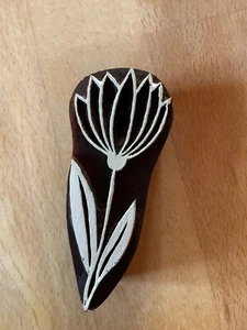 Blaudruck Stempel Bordüre Floral Stoffdruck Holz Textildruck Model Druckstock - Bild 1 von 1