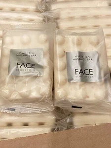 Box of 50 LUXURY Face Stockholm Exfoliating White Tea Massage Bar Soaps 1.75 oz - Picture 1 of 4