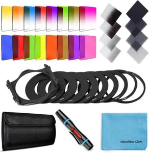 24 PCS Square Filter Kit ND Filters Graduated Full Color Lens Filter Set for Cok - Picture 1 of 6
