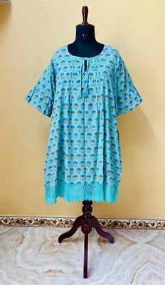 vestidos de algodón para mujer estampado de verano y hermoso artículo de regalo Foto 1 de 4