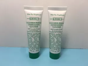 KIELH'S - CUCUMBER HERBAL CONDITIONING CLEANSER - ALL SKIN TYPE - 1 OZ-LOT OF 2 - Picture 1 of 1