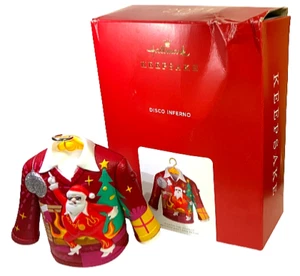 Hallmark 2021 Disco Inferno Magic Sound adorno de Navidad nueva caja dañada - Imagen 1 de 3