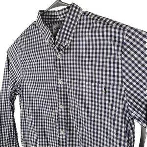 Chubbies Button Down Shirt Men's 2XL XXL Blue Checked Long Sleeve Stretch - Picture 1 of 8