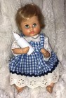 Vintage 1964 American Character 9” Teenie Weenie Tiny Tears Baby Doll W/ Bottle