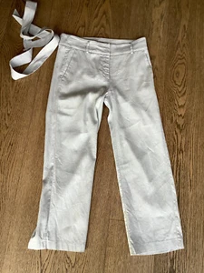 Cambio Hose 34 Modell Claire 65% Leinen grau/ hellgrau Gürtel - Bild 1 von 6