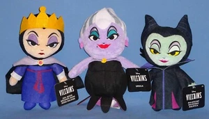 Disney Plush Villains-Evil Queen/Snow White-Ursula/Little Mermaid-Maleficent-LOT - Picture 1 of 17