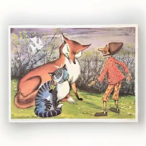 Vintage Child Education Poster 1969 Pinnochio - Picture 1 of 4