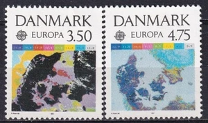 Dänemark 1991 Yvert 1004/05 Space Europe CEPT MNH Sehr guter Zustand - Bild 1 von 1