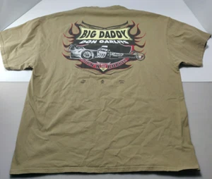 Big Daddy Don Garlits Swamp Rat III BURN’N RUBBER BEIGE T-shirt 2XL - Picture 1 of 8