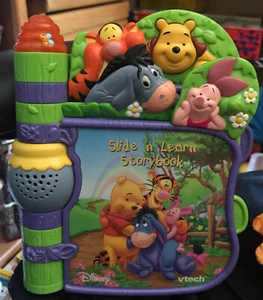 VTech Disney Winnie The Pooh Slide N Learn Storybook Electronic Tigger Piglet - Picture 1 of 1