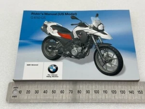 BMW Motorrad Rider's Manual (US Model) for G650GS Models 01418535017 - Picture 1 of 2