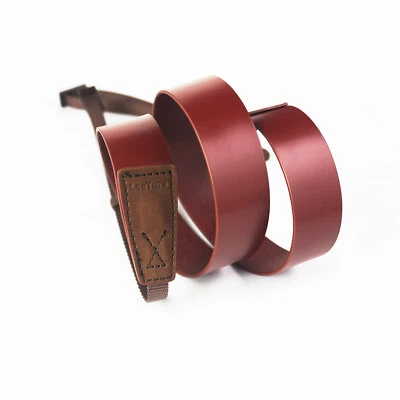 US Universal LeaTure Brown Leather Camera Neck Shoulder Strap For Canon Sony - Image 1 of 4