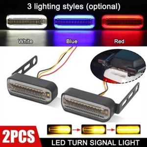 2PCS Motorcycle Squential Indicator DRL LED Turn Signal Light Brake Stop Lamp - Picture 1 of 18