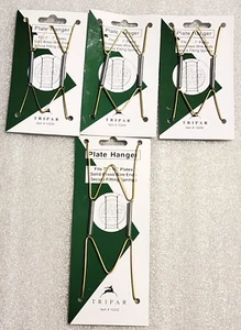 4 Tripar Plate Hangers for 5"-7" & 7"-10" Plates Solid Brass Wire New - Picture 1 of 4