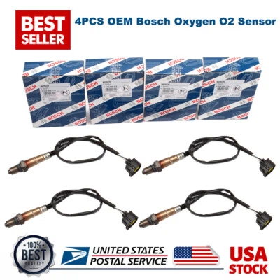 Set of 4 Oxygen O2 Sensor for 2001-2018 Jeep Wrangler All V6 3.6L 3.8L L6 4.0L - Image 1 of 4