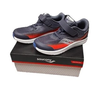 Saucony KINVARA 14 A/C Little Kids Toddler Sneaker Navy Red Lightweight 10 Wide - Picture 1 of 7