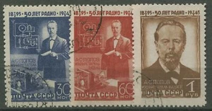 Unión Soviética 1945 50 J. Invención de la radio Aleksandr Popov 965/67 sellado - Imagen 1 de 1