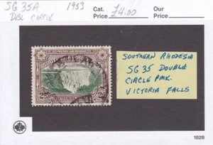 Südrhodesien - SG35 - Victoriafälle - Doppelkreis Pmk - als Scan - Bild 1 von 1