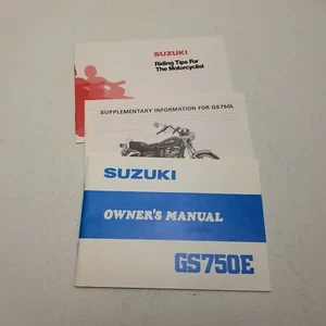 1981 Suzuki GS750E Owners Operators Manual Book Packet Set NOS Original Print  - Picture 1 of 9