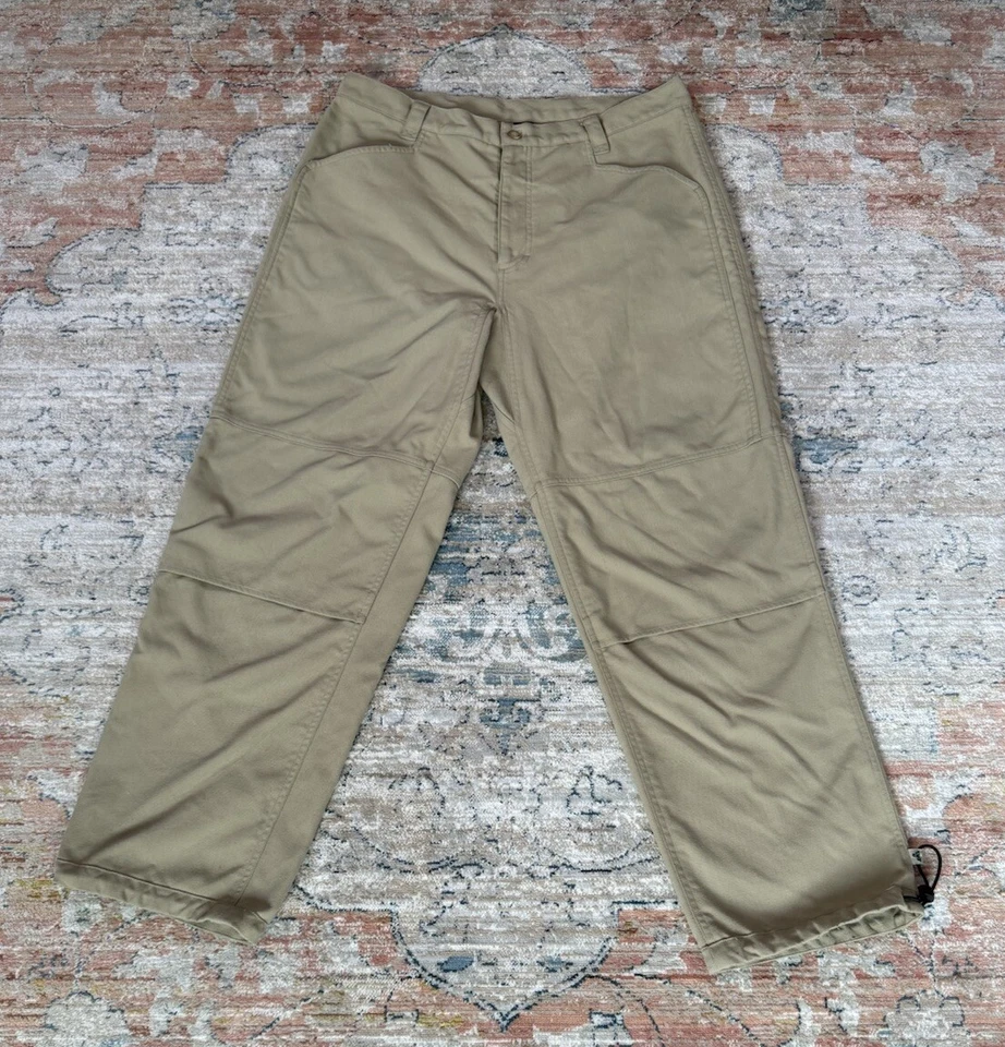 Eastern Mountain Sports Khaki Tan Pants Cinch Ankles Double Knee Sz 38x32 - Image 1 of 4