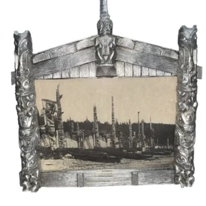 BOMA Fine Pewter Frame-Featuring Native American Canadian Totems~RARE~ NEW! - Picture 1 of 13