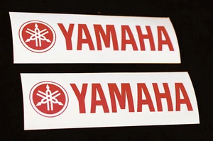 YAMAHA DECAL STICKER 3M SELF ADHESIVE MOTORBIKE JET SKI RED SET OF 2 - Picture 1 of 1