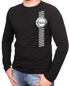 Opel Logo AUTO FUN Schwarze T-Shirt Langarmshirts  -743 -LA - Bild 1 von 2