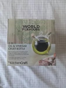 World of Flavours Öl und Essig Glas 2 in 1 Cruet Flasche Kitchen Craft - Bild 1 von 1