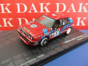 Die cast 1/43 Modellino Auto Lancia Delta Int. 16V Rally San Remo 1989 M.Biasion - Foto 1 di 4