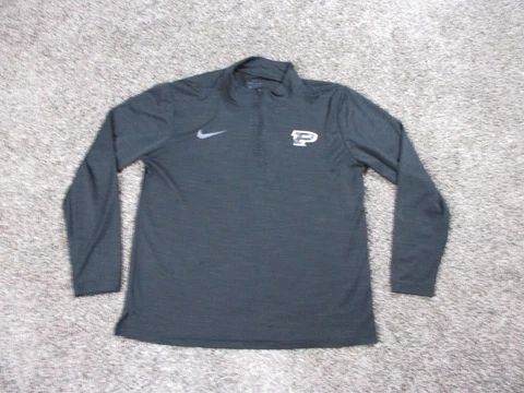 Nike Purdue Boilermakers Pullover 1/4 Zip Shirt Men Large Black Long Sleeve L Cover