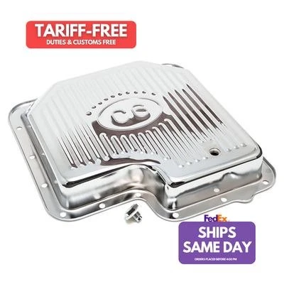 Trans-Dapt 9125, One Chrome Steel Transmission Pan High Performance & Racing Par - Image 1 of 4