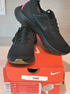 Nike Epic React Flyknit Be True Sneakers Women's 6 Black - Picture 1 of 8