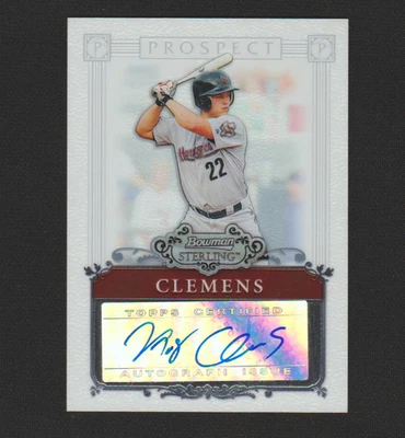 2006 BOWMAN STERLING  BOWMAN REFLECTION PROSPECT KOBY CLEMENS RC AUTO/AUTOGRAPH - Image 1 of 2